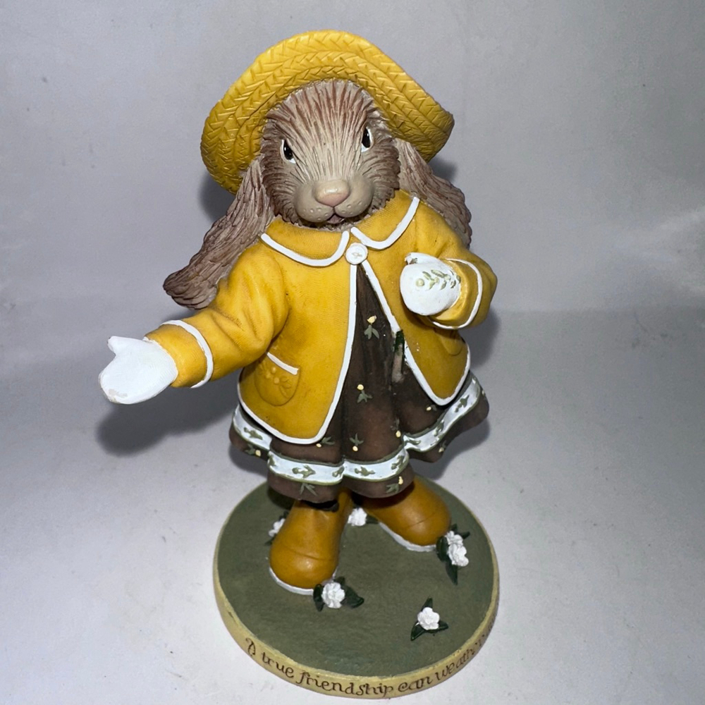 Vintage Woodsong Designs Demdaco Seeds of Friendship Weather Any Storm Rabbit